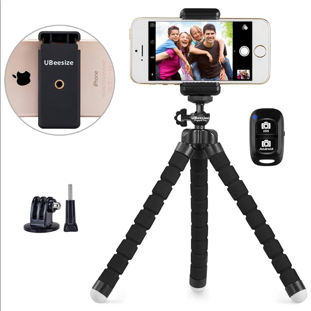 Portable tripod with remote & microphone